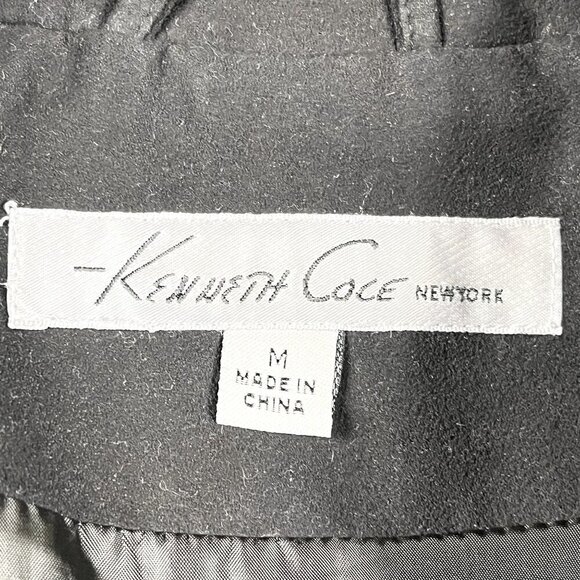 Kenneth Cole New York Faux Suede Quilted Full Zip Jacket Coat Women’s Medium - Picture 3 of 4